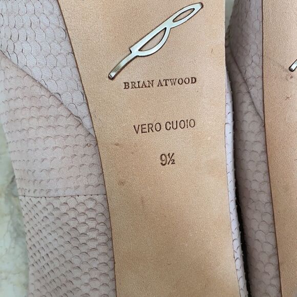 Brian Atwood Platform Suede Leather Stilettos - Picture 8 of 9